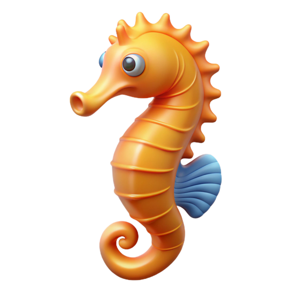 hypnotic coastal A seahorse, upright posture. NO BACKGROUND with Transparent Background. impeccable png