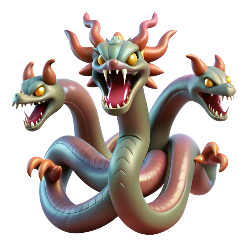 immaculate urban A powerful Hydra. NO BACKGROUND with Transparent Background. authentic png
