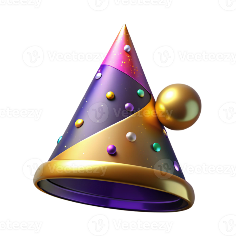 magnificent vintage Colorful Party Hat Cutout Element authentic png