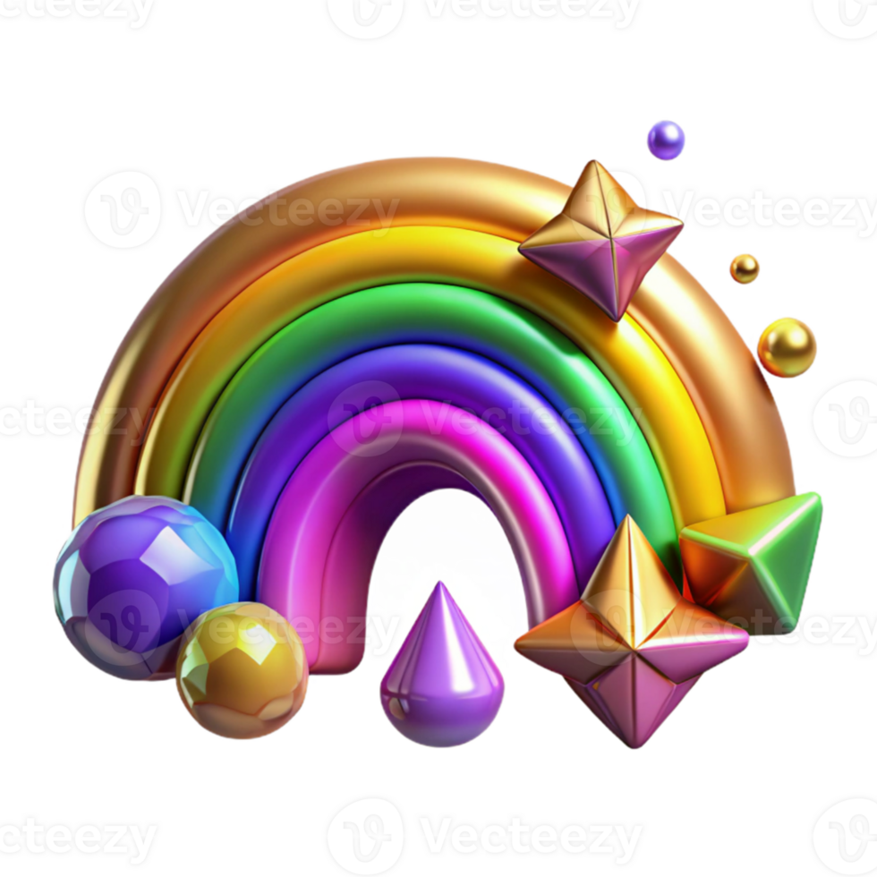 vibrant modern Colorful Rainbow Iconography Isolated with Vibrant Spectrum png