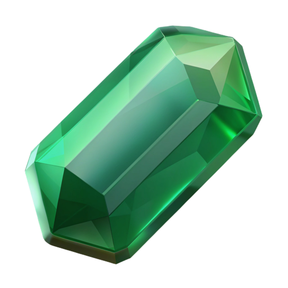 gorgeous bohemian A single, polished gemstone, emerald cut, NO BACKGROUND with Transparent Background. handcrafted png