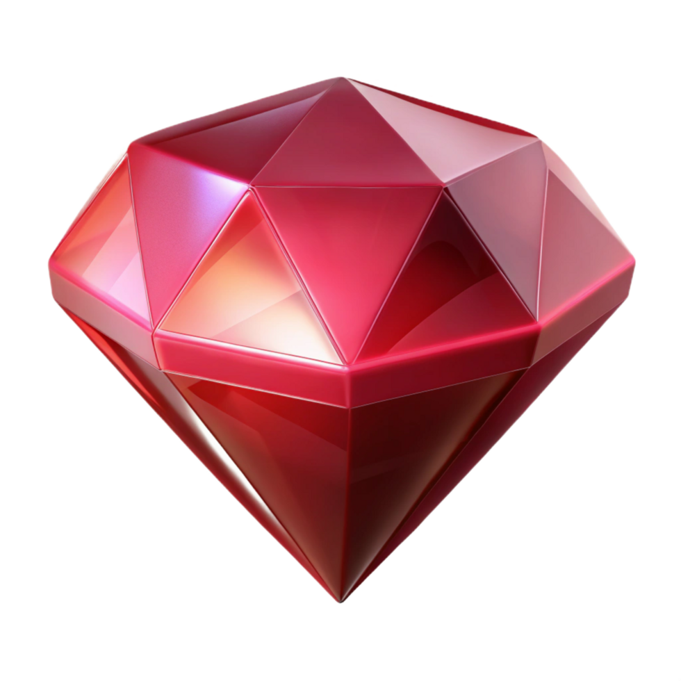 impressive dreamy industrial A single, polished ruby, radiating inner light. NO BACKGROUND with Transparent Background. artisan png