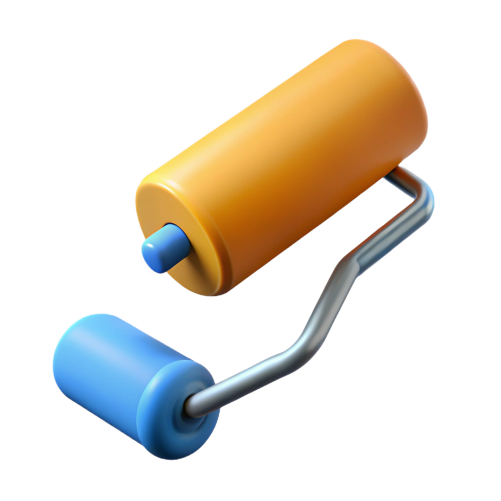 vibrant tranquil victorian Paint roller NO BACKGROUND with Transparent Background. fine detail png
