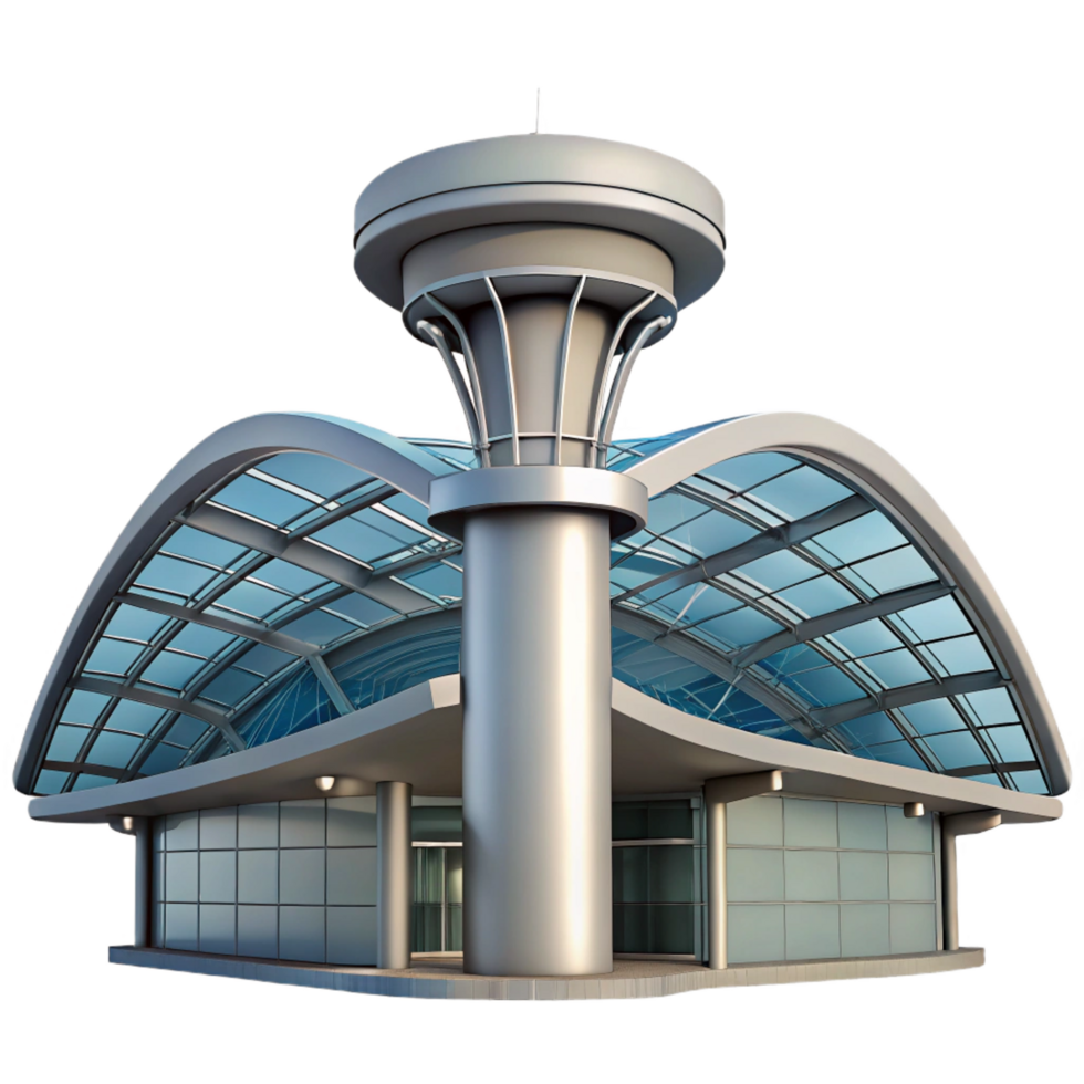 fascinating traditional Modern airport terminal ceiling structure, NO BACKGROUND with Transparent Background. precision png