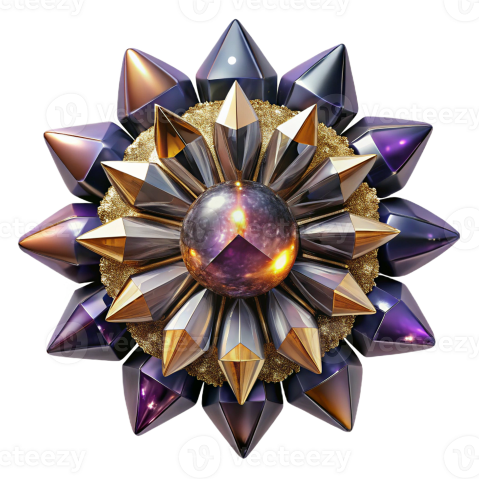 dramatic creative Complex Kaleidoscope Illustration Transparent Background high resolution png