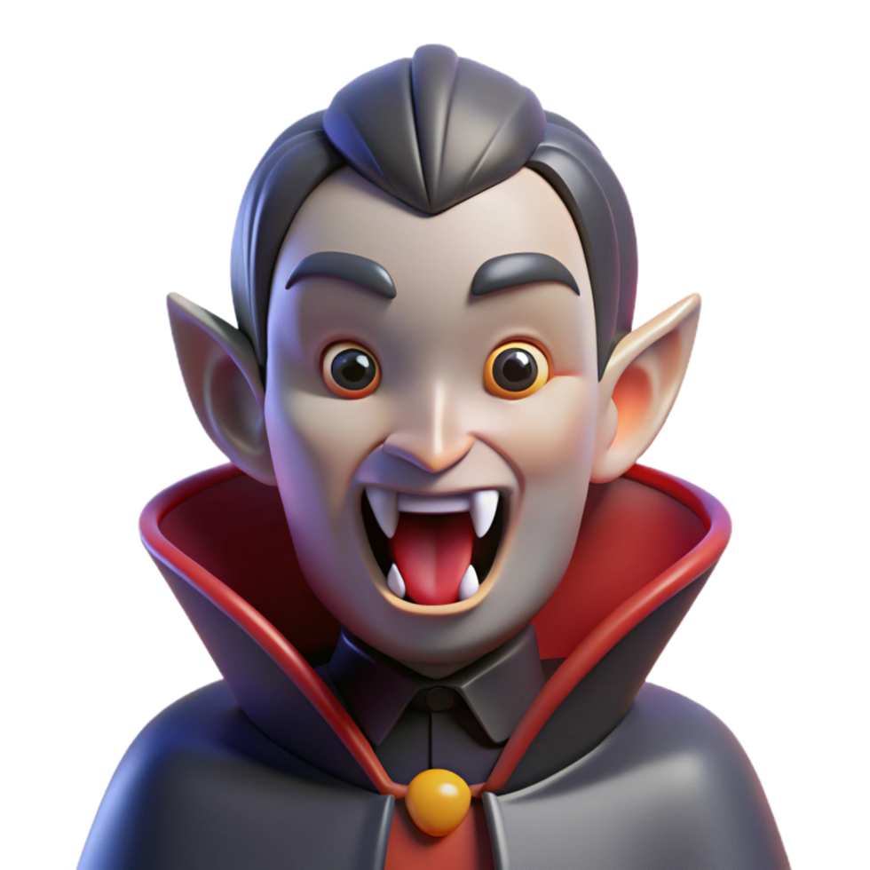 impressive dramatic rustic Vampire with fangs NO BACKGROUND with Transparent Background. impeccable png