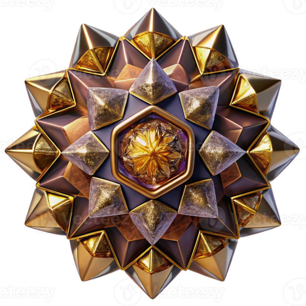 stunning artistic Complex Kaleidoscope Mosaic Isolated Element professional png