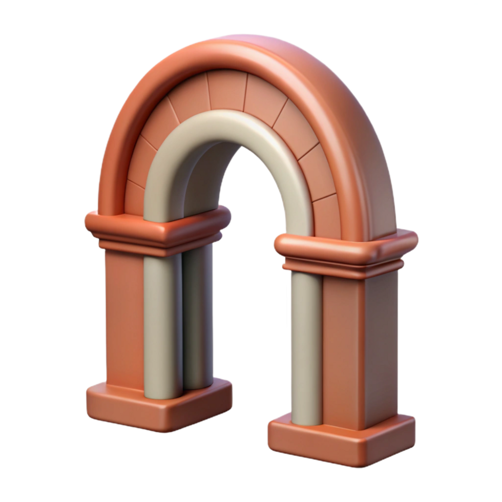 impressive rare Romanesque arch keystone, NO BACKGROUND with Transparent Background. png