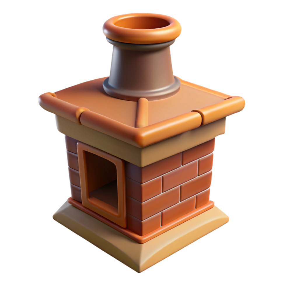 energetic fascinating Tudor chimney pot, NO BACKGROUND with Transparent Background. 8K png