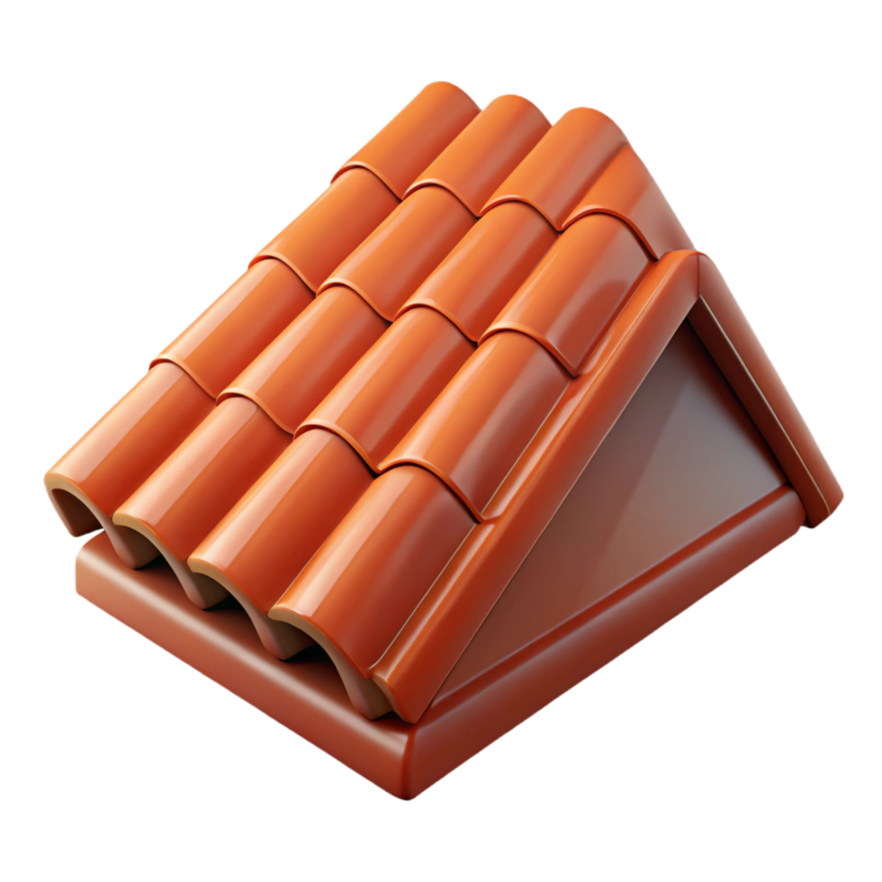 gorgeous intense tropical Roof tile, NO BACKGROUND with Transparent Background. flawless png