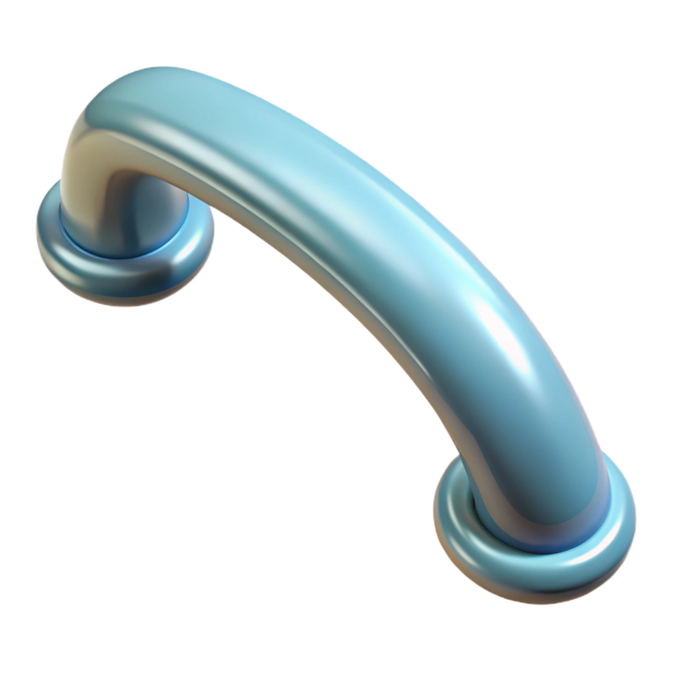 extraordinary calm futuristic Cabinet handle, NO BACKGROUND with Transparent Background. 8K png