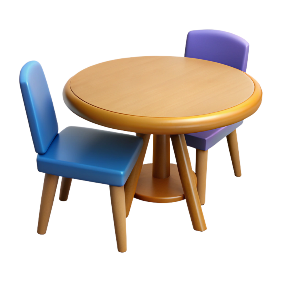 harmonious elegant Dining table, NO BACKGROUND with Transparent Background. 4K png