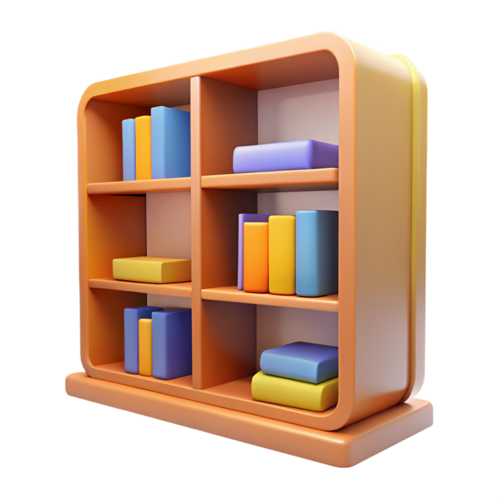 exquisite baroque Bookshelf, NO BACKGROUND with Transparent Background. gallery standard png