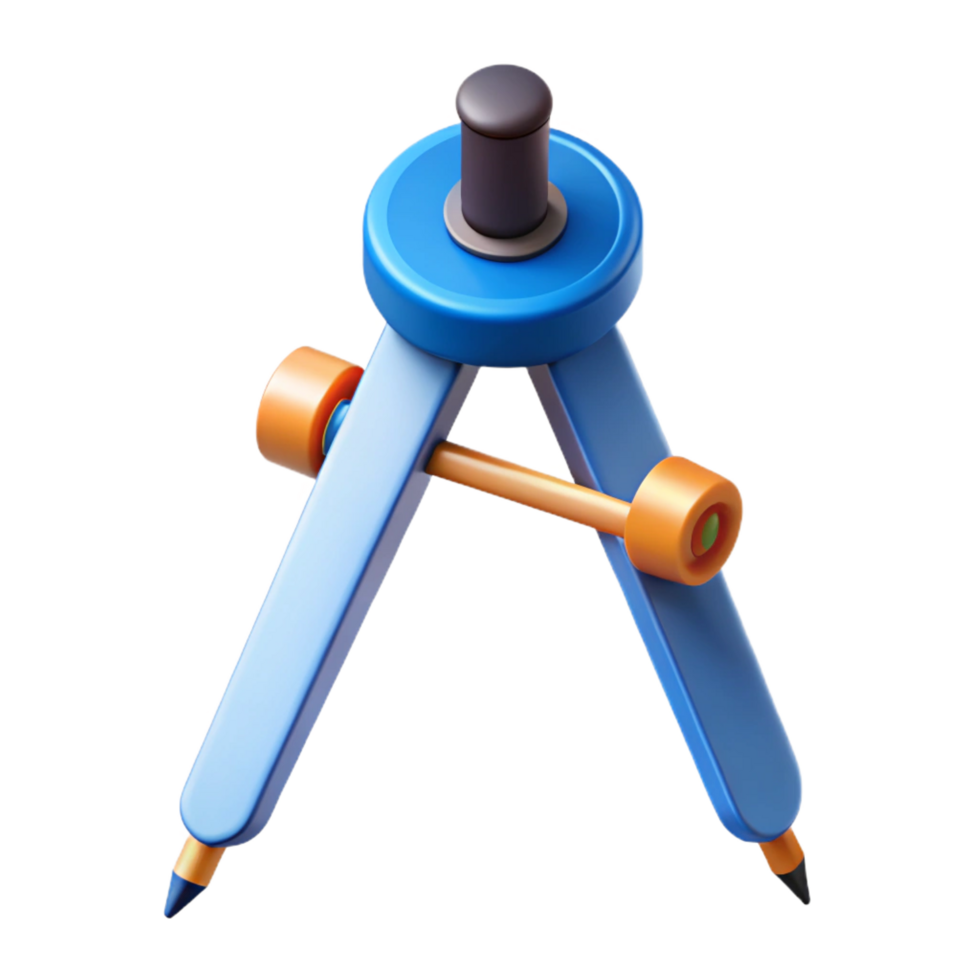 exemplary baroque Drafting compass, NO BACKGROUND with Transparent Background. gallery standard png