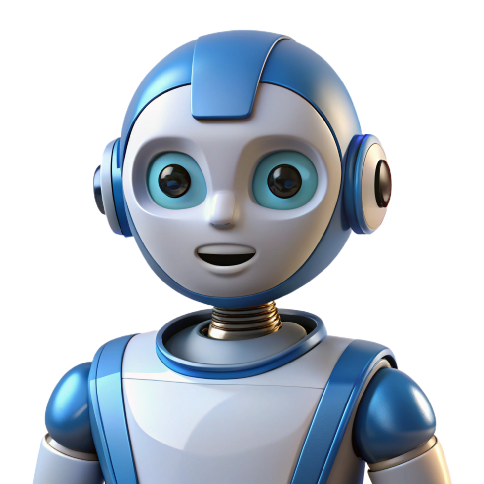 extraordinary romantic gothic Robot humanoid artificial intelligence assistant NO BACKGROUND with Transparent Background. studio quality png