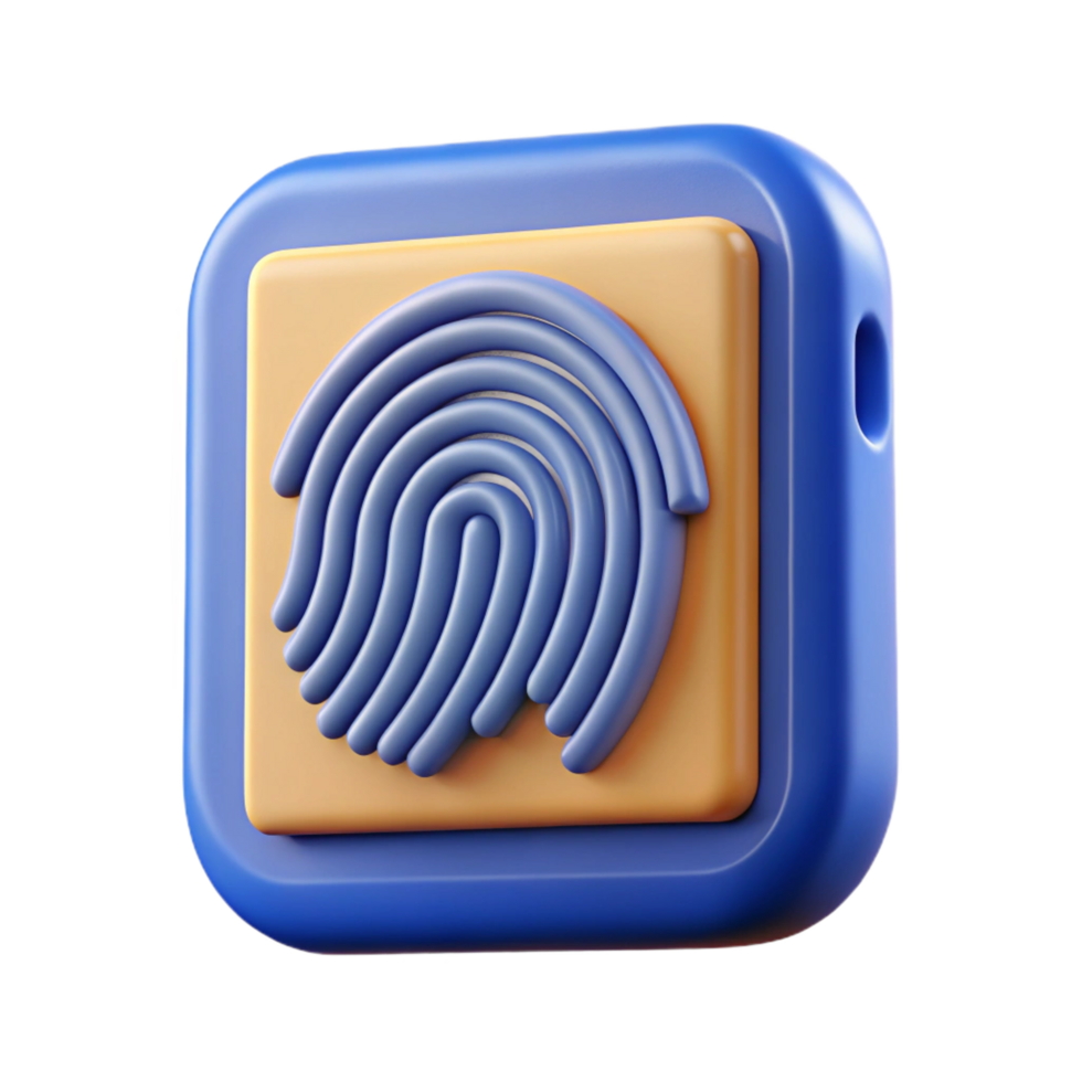 gorgeous romantic bohemian Fingerprint scanner biometric security identification NO BACKGROUND with Transparent Background. 8K png
