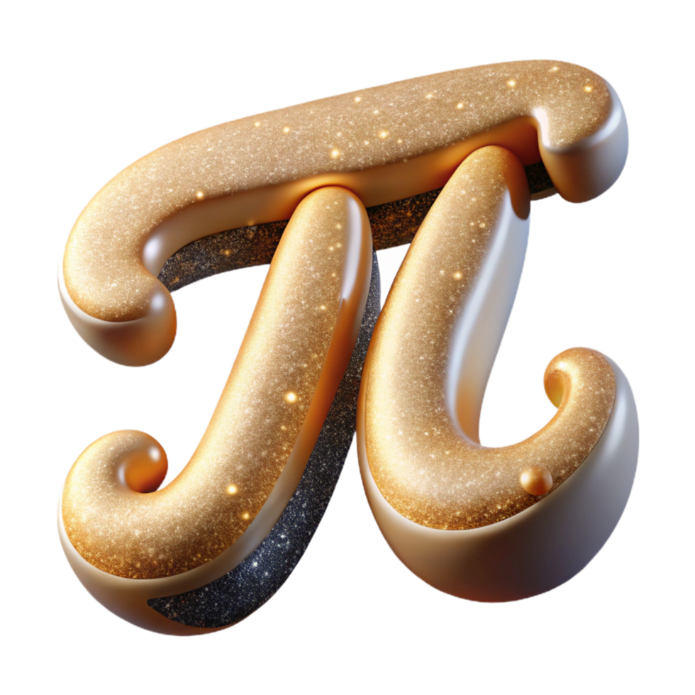 beautiful classic Cream Script Font Pi Symbol Isolated authentic png