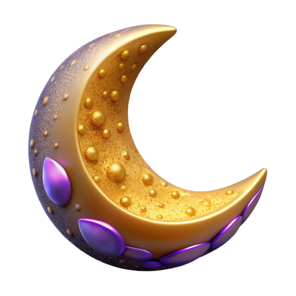wonderful artistic Crescent Moon Side View Isolated Cutout high quality png