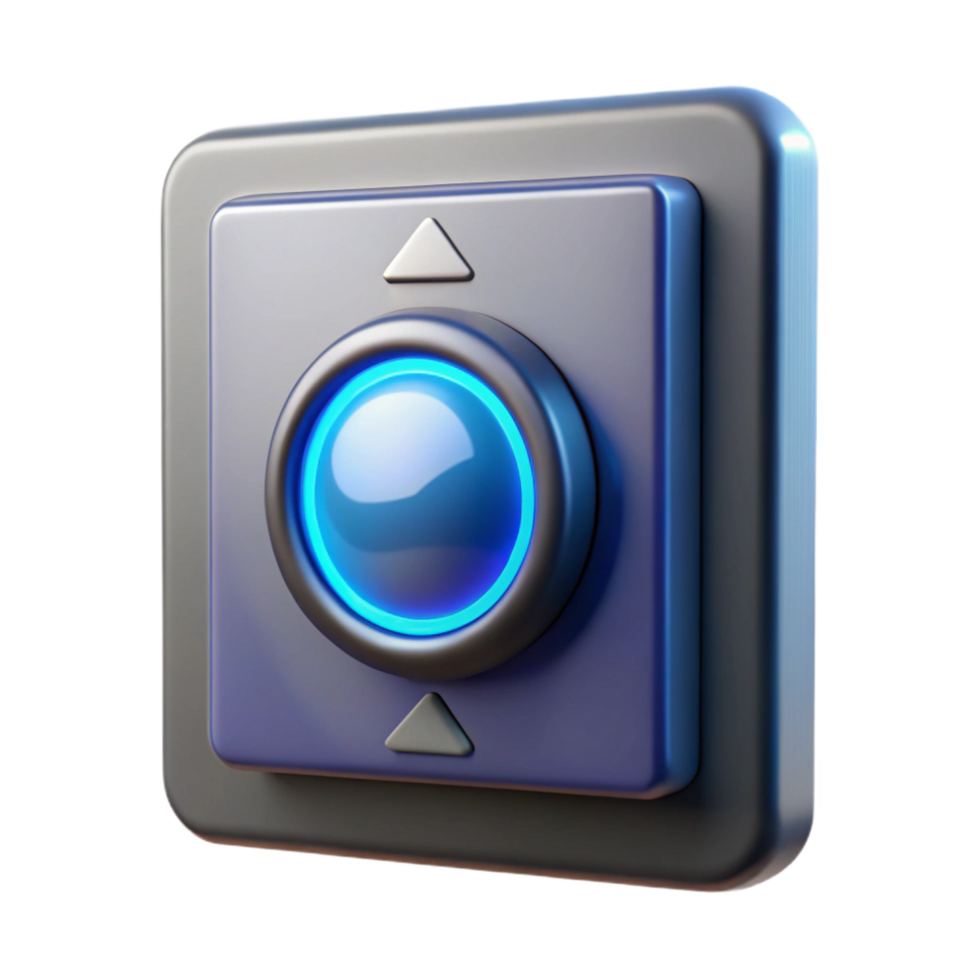 fascinating gothic Elevator button, illuminated, NO BACKGROUND with Transparent Background. luxury png