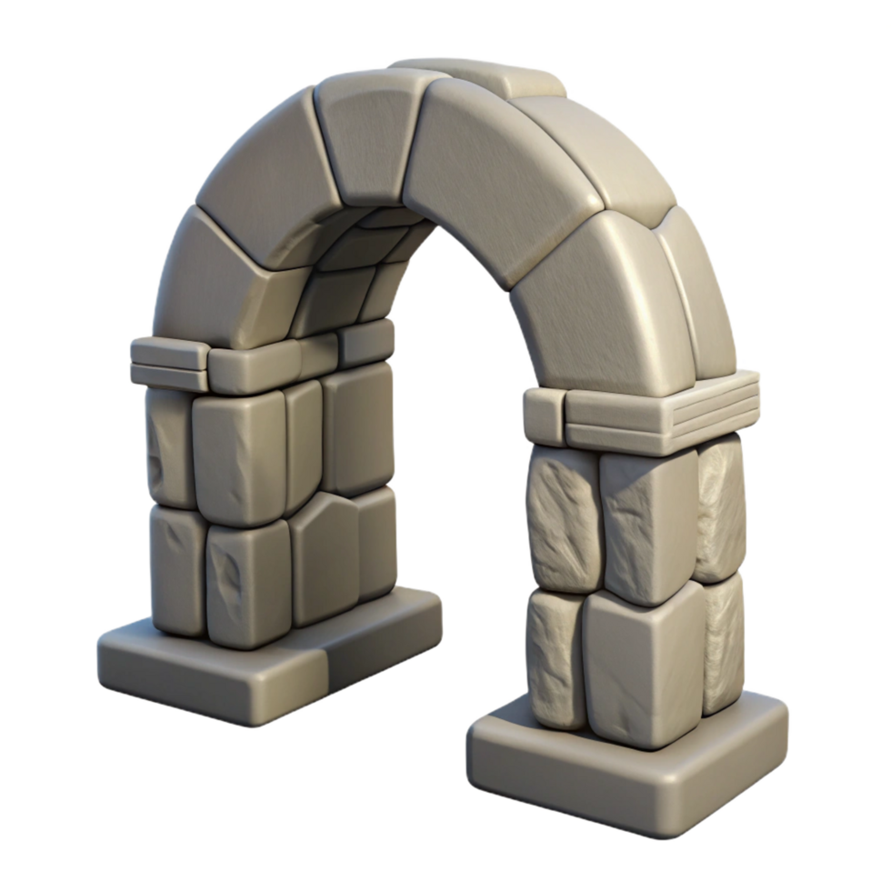 energetic breathtaking Arch, stone, NO BACKGROUND with Transparent Background. high resolution png