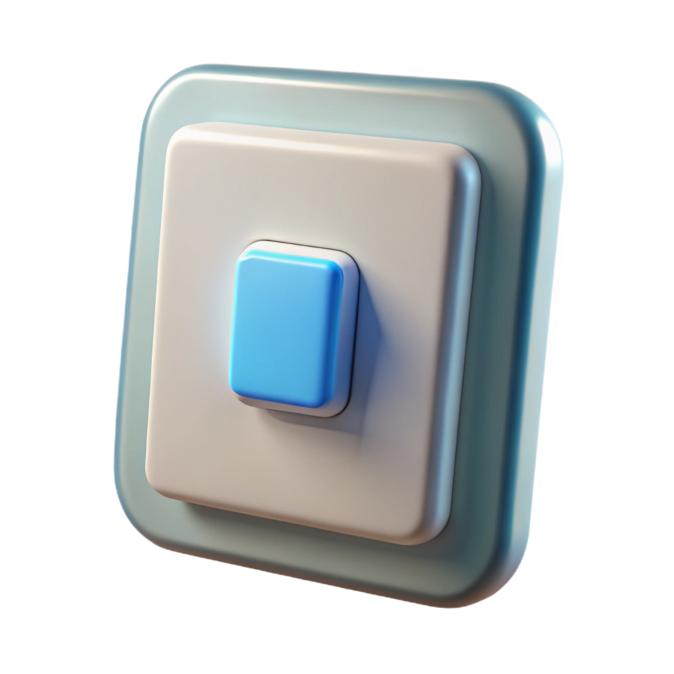 dramatic nostalgic artistic Light switch, modern, NO BACKGROUND with Transparent Background. high quality png