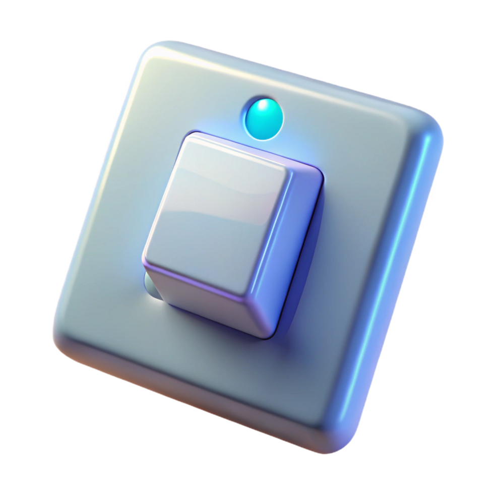exceptional abstract Light switch, modern, NO BACKGROUND with Transparent Background. museum quality png