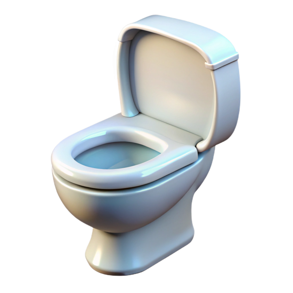 energetic splendid Toilet, white, NO BACKGROUND with Transparent Background. handcrafted png