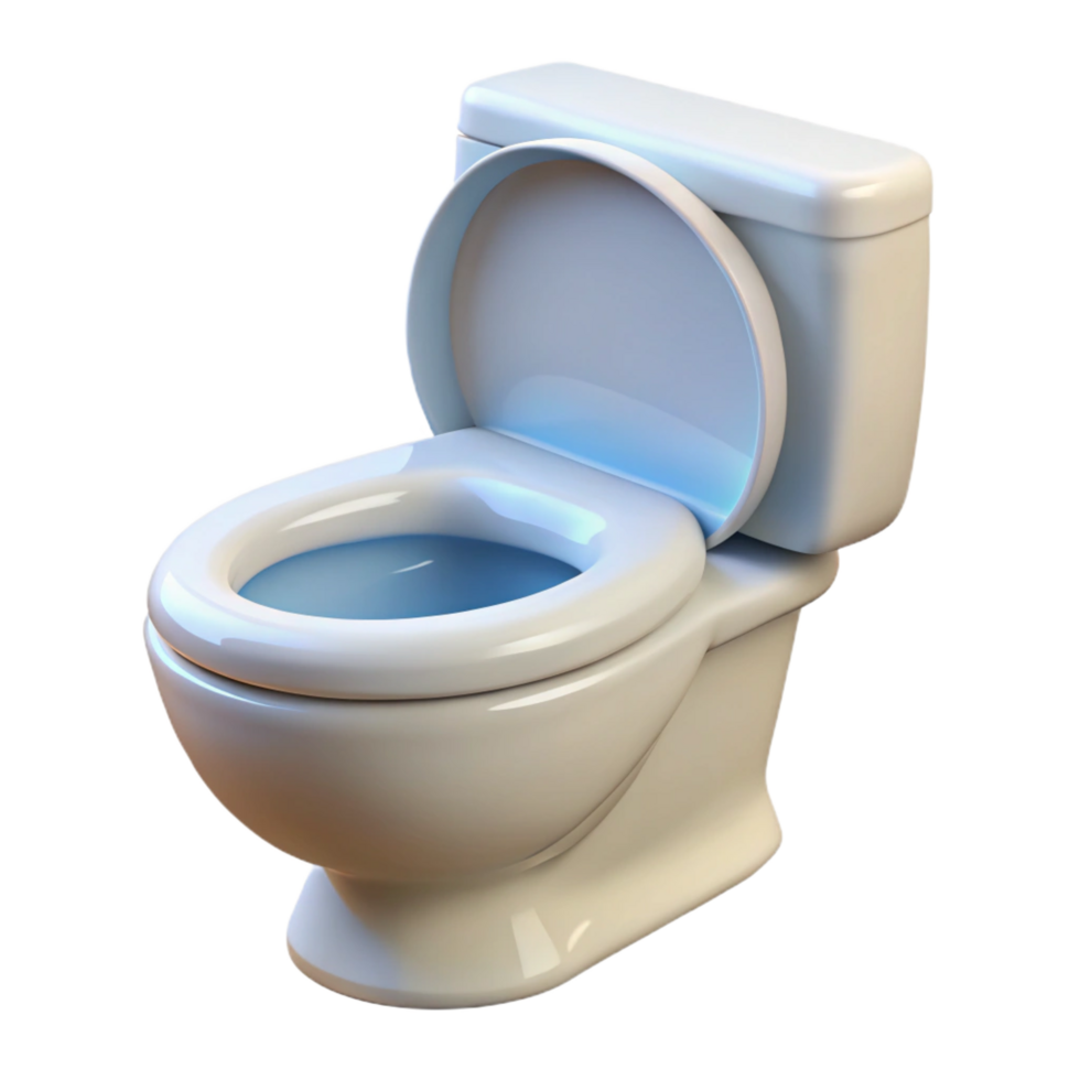 glorious avant-garde Toilet, white, NO BACKGROUND with Transparent Background. detailed png