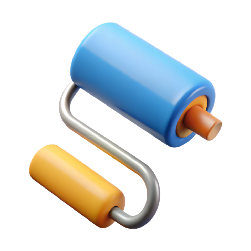 glorious distinguished Roller brush, NO BACKGROUND with Transparent Background. png