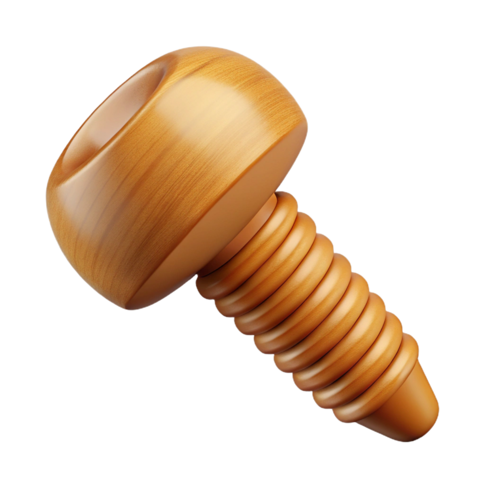 enchanting melancholic organic Screw, wood, NO BACKGROUND with Transparent Background. high quality png