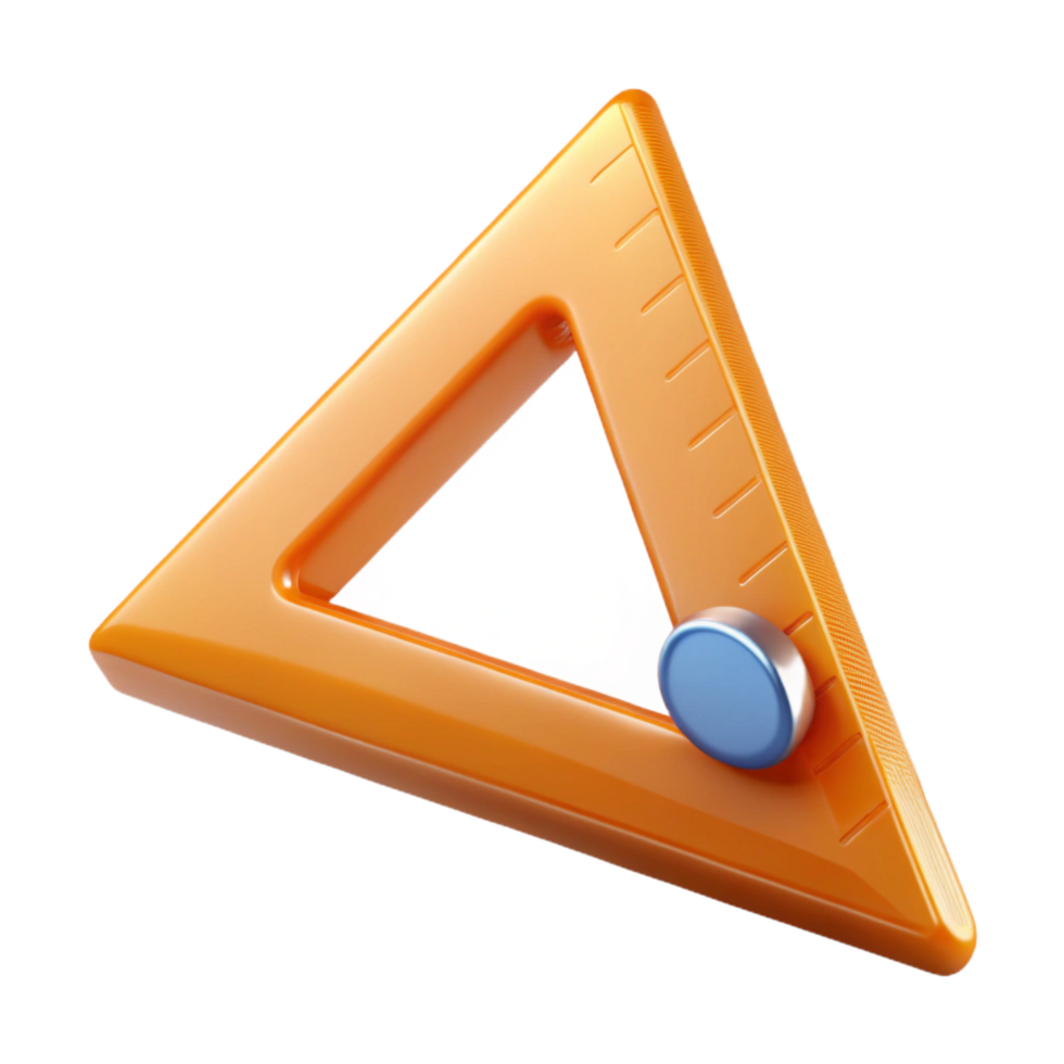 extraordinary ethereal nordic Architect's triangle, NO BACKGROUND with Transparent Background. sharp png
