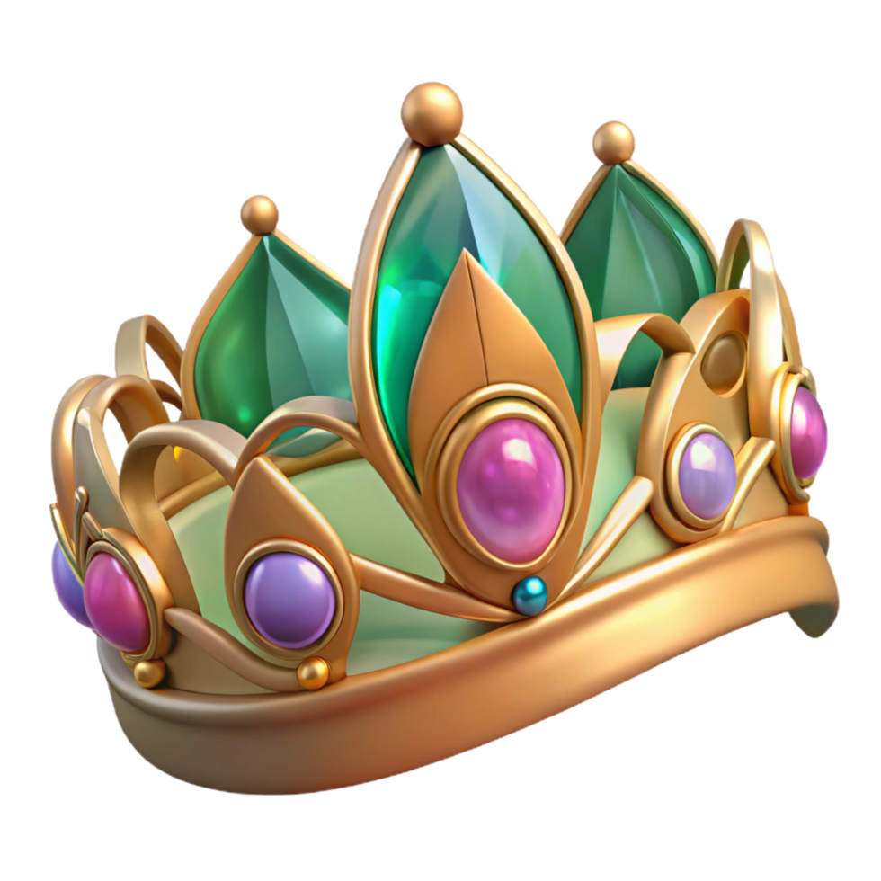 exquisite victorian An intricate elven tiara, adorned with sparkling gemstones. NO BACKGROUND with Transparent Background. studio quality png