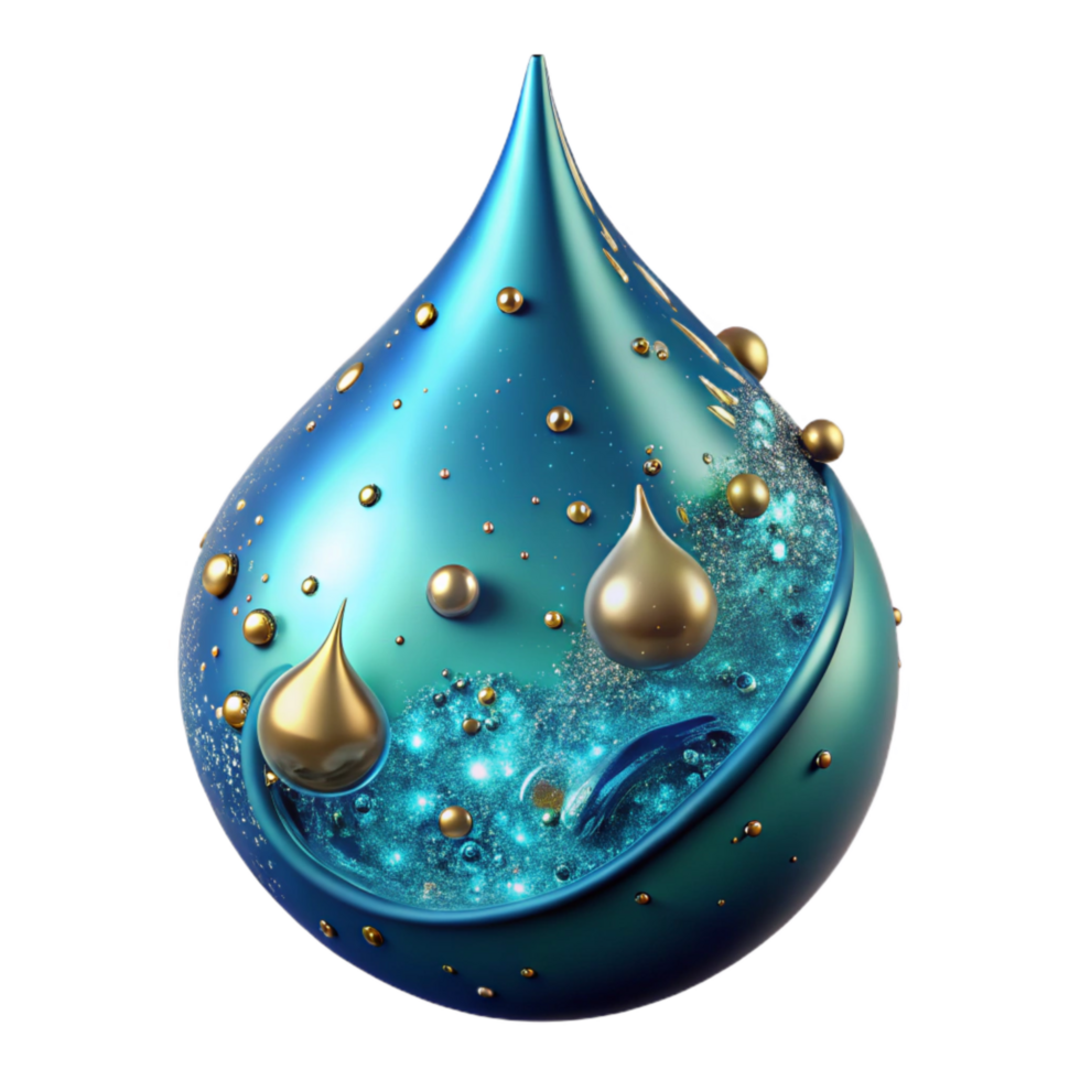 beautiful creative Cyan Water Droplet Splash Motion Graphic Cutout high quality png