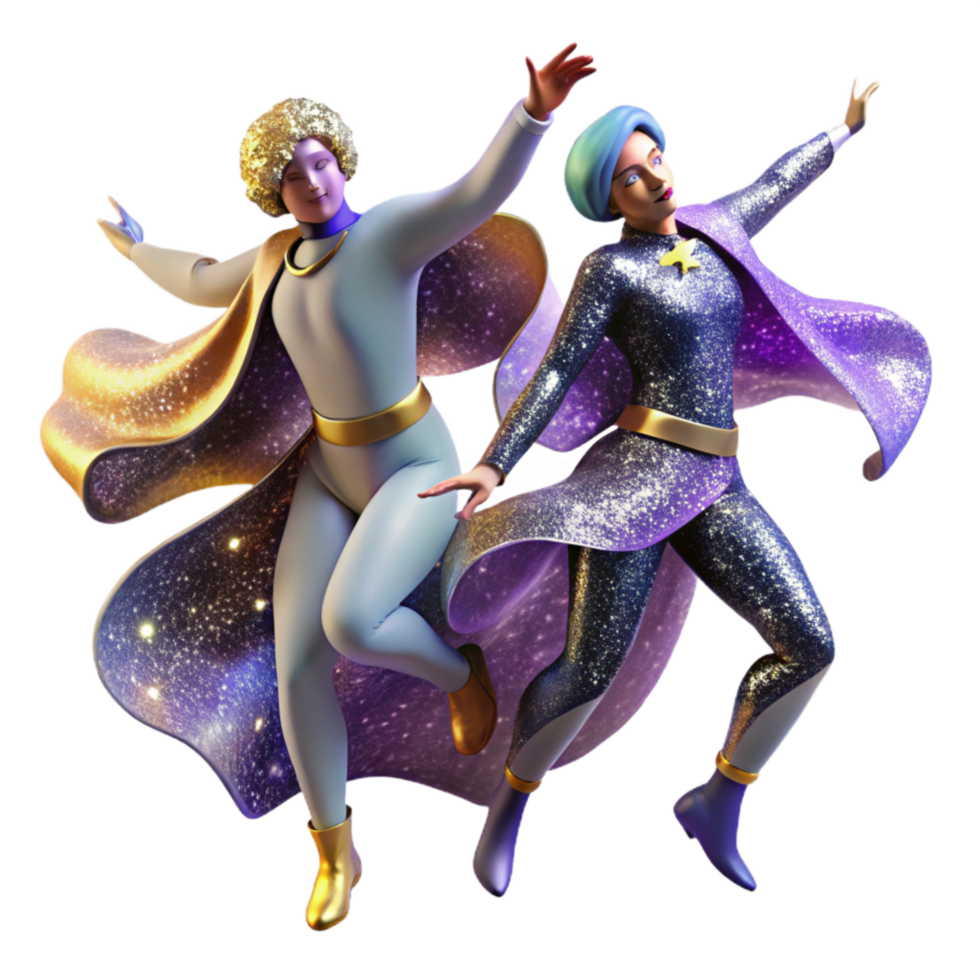 stunning minimalist Dancing Figures Cutout with Energetic Poses and Flowing Clothing exclusive png