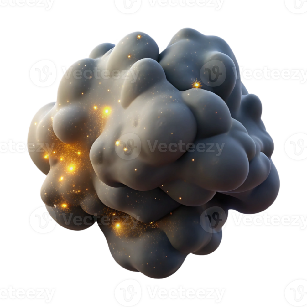 stunning artistic Dark Gray Smoke Wisps Isolated with Transparent Background detailed png