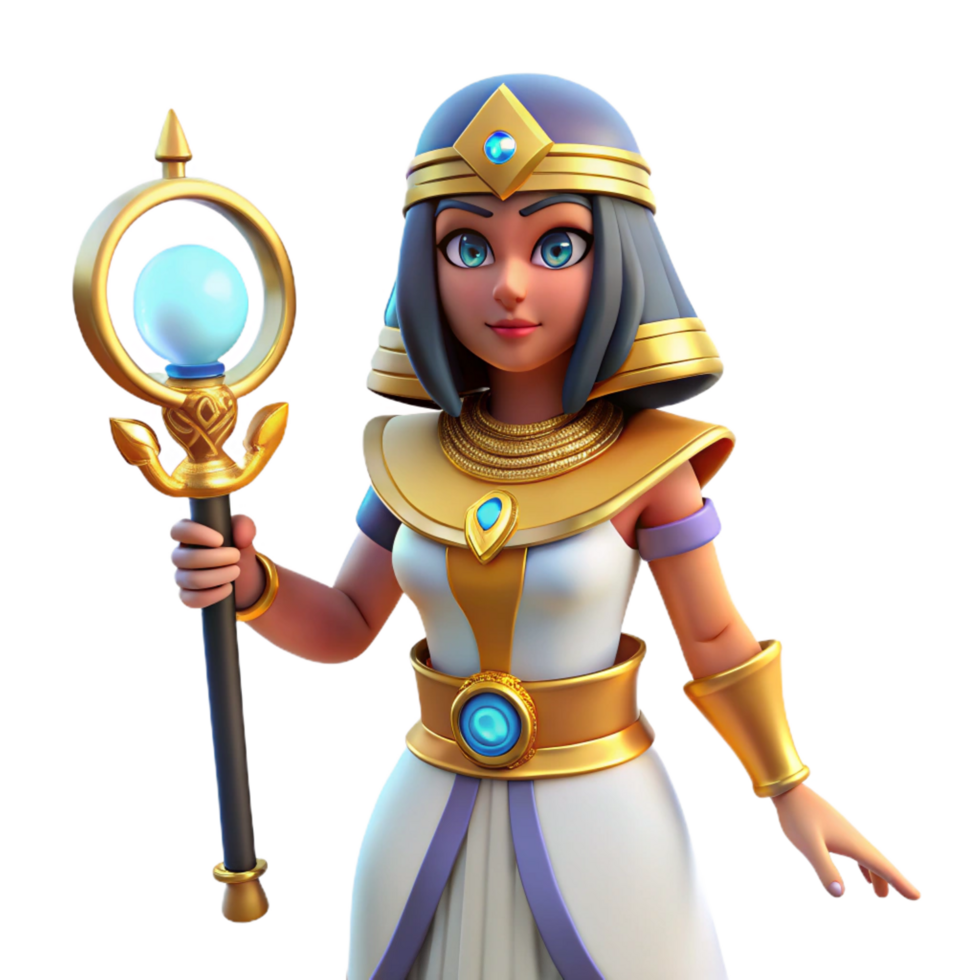 glorious timeless Isis, Egyptian goddess of magic NO BACKGROUND with Transparent Background. png