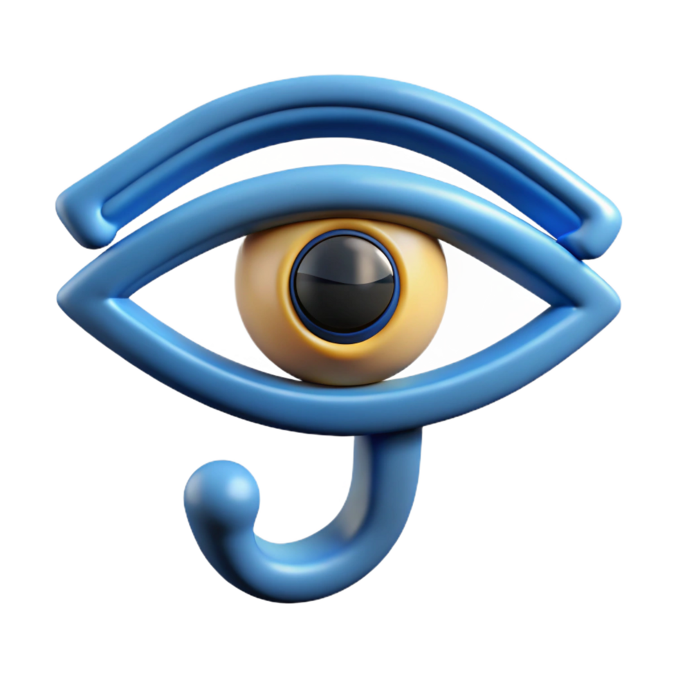iconic renaissance Eye of Horus, Egyptian symbol of protection NO BACKGROUND with Transparent Background. elite png