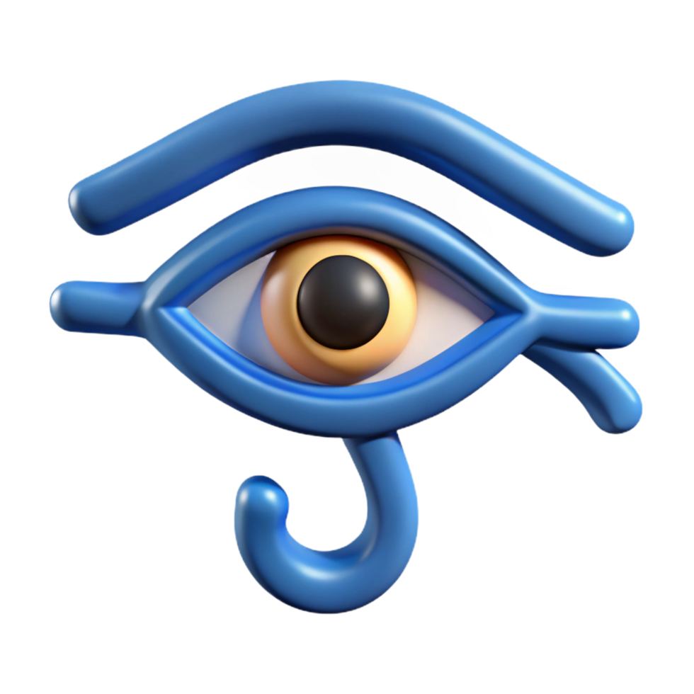 exceptional gothic Eye of Horus, Egyptian symbol of protection NO BACKGROUND with Transparent Background. perfect clarity png