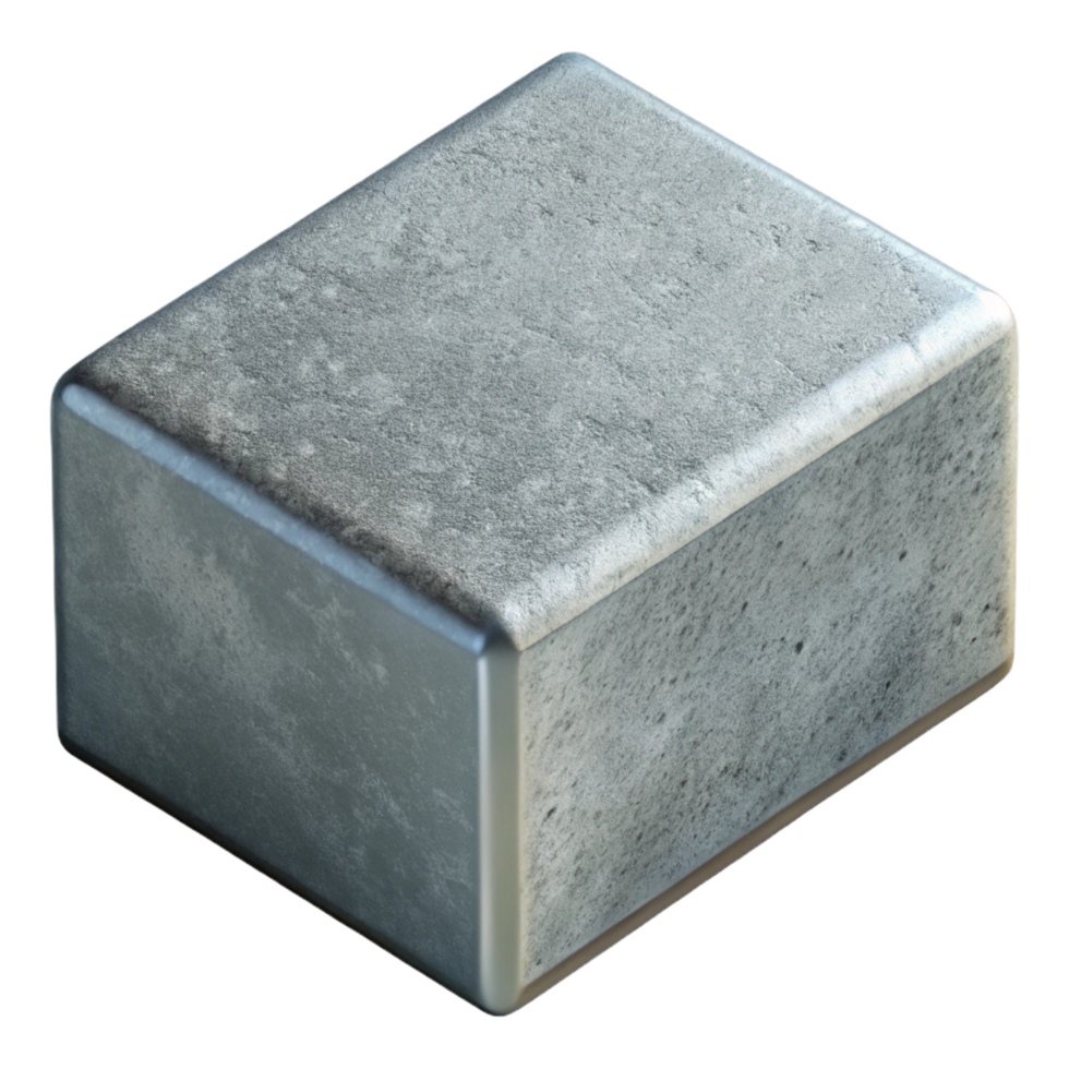 harmonious enchanting Concrete block, NO BACKGROUND with Transparent Background. 8K png