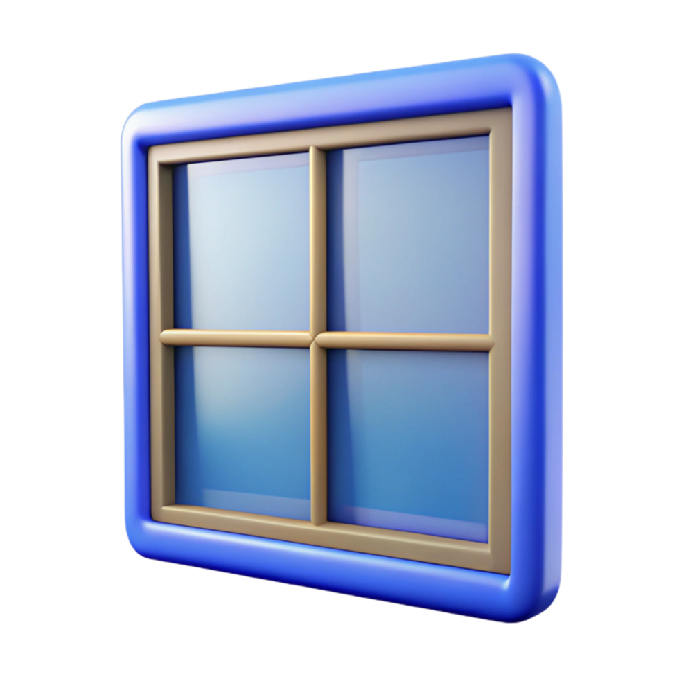 exquisite reflective minimalist Window screen, NO BACKGROUND with Transparent Background. top-tier png