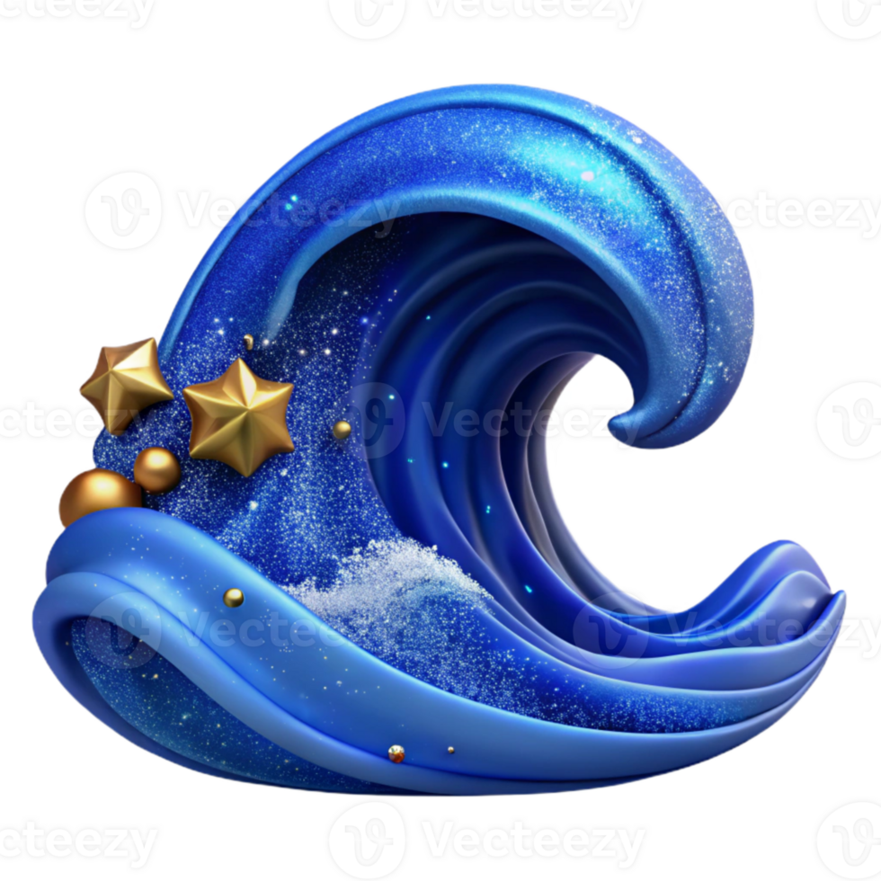 magnificent classic Deep Blue Ocean Wave Cutout premium png