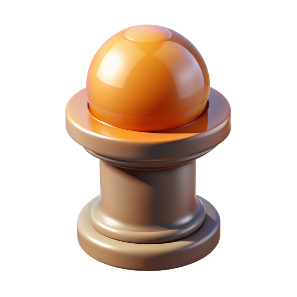 exemplary modern Newel post cap, NO BACKGROUND with Transparent Background. elite png