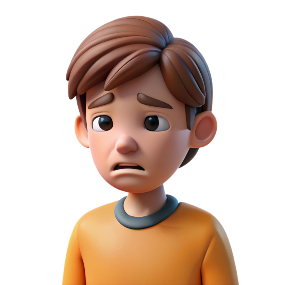 standout organic Sad teenager, looking down, melancholic, NO BACKGROUND with Transparent Background. authentic png