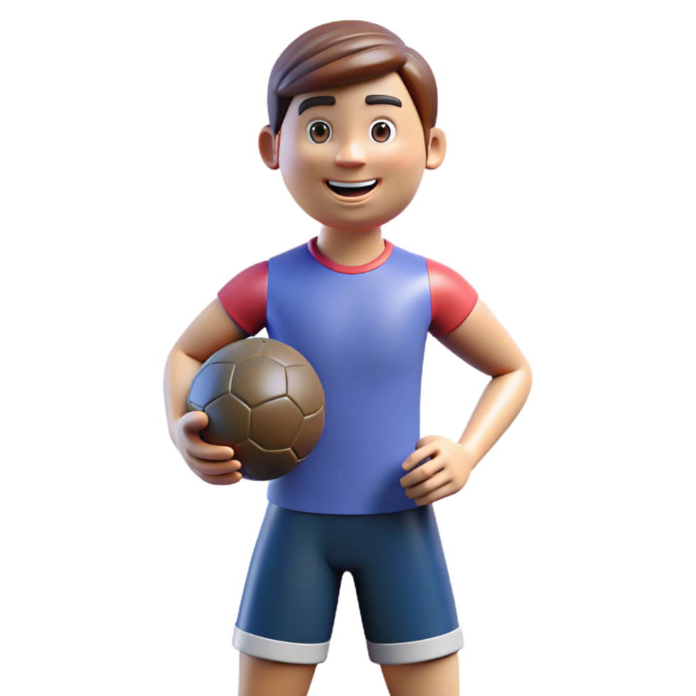 remarkable organic Athlete, sportswear, holding ball, NO BACKGROUND with Transparent Background. fine detail png