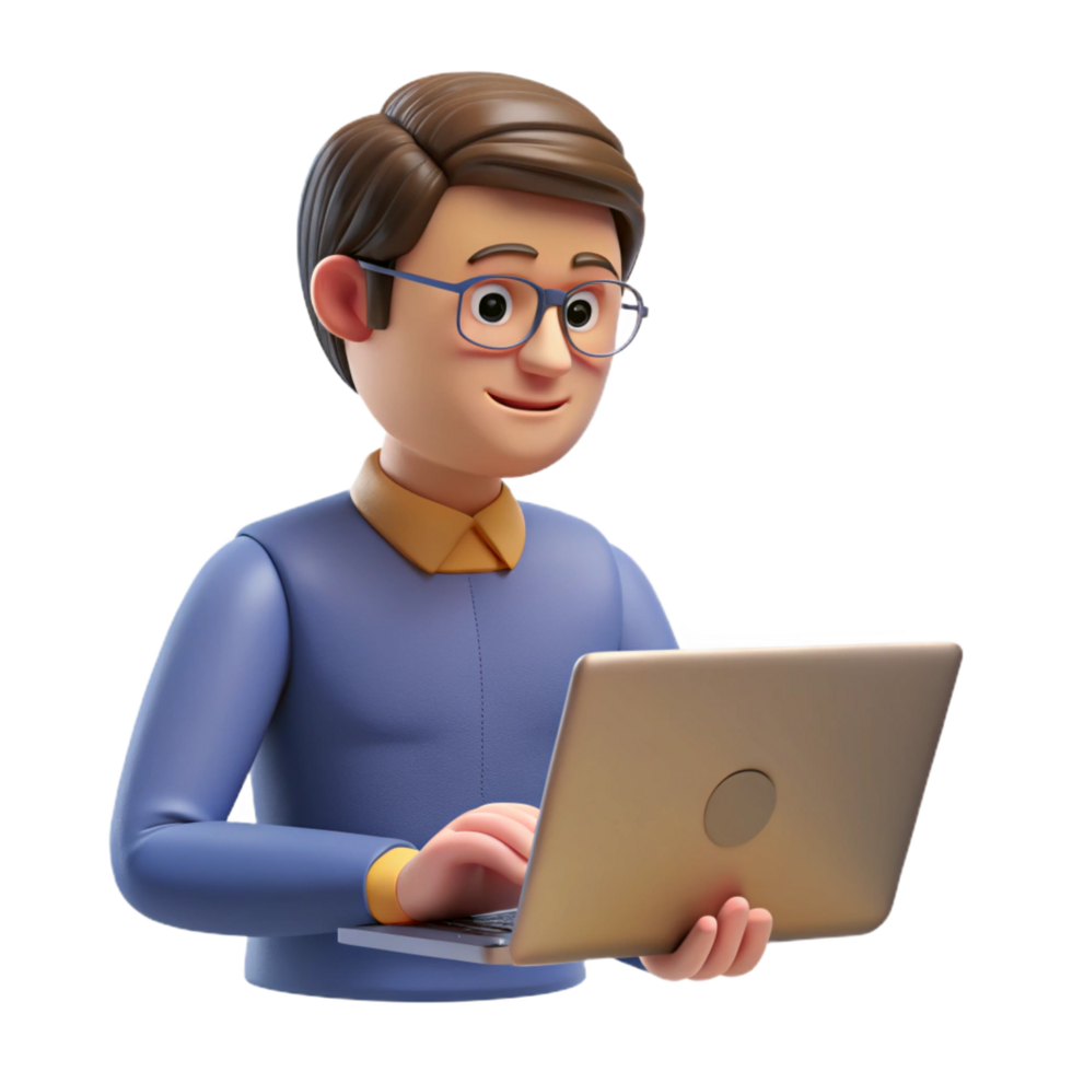 hypnotic dynamic tropical Writer, laptop, typing, NO BACKGROUND with Transparent Background. expertly shot png