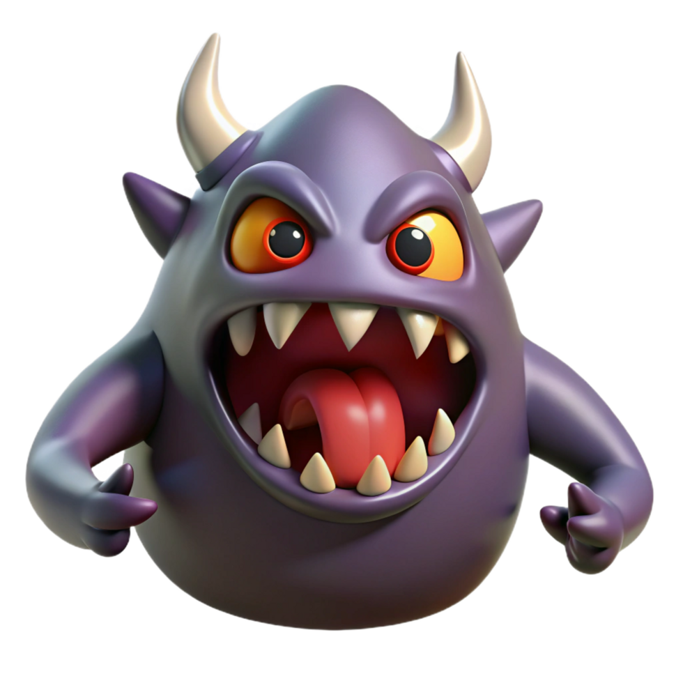 peaceful wonderful Monster, scary, menacing, NO BACKGROUND with Transparent Background. exclusive png