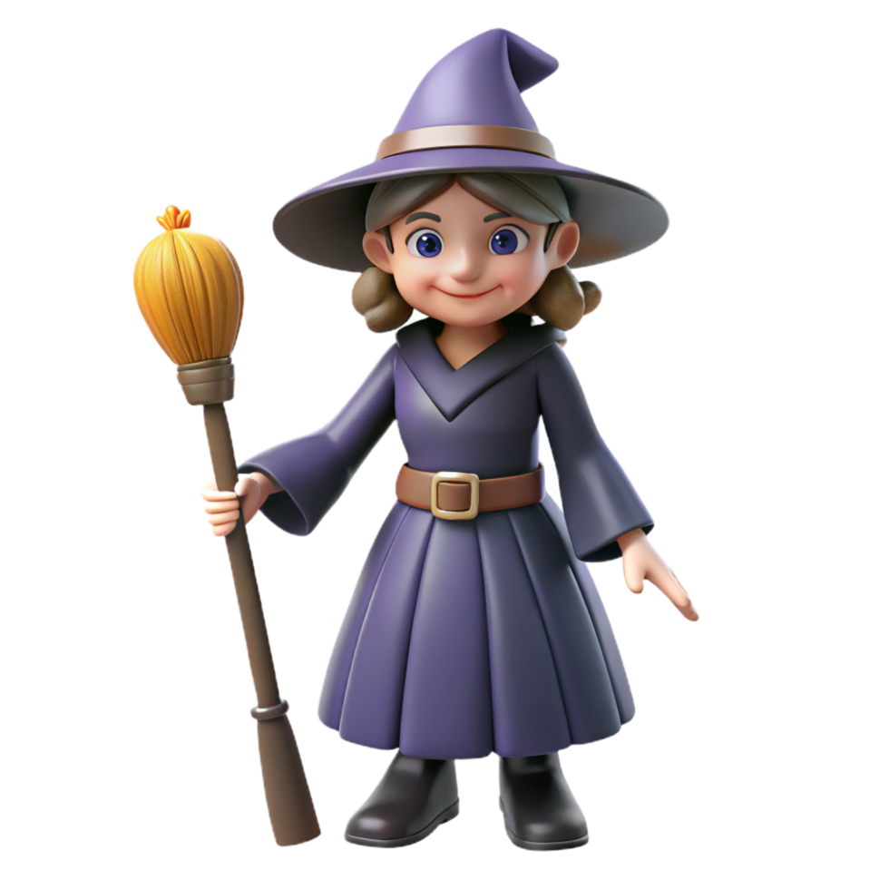 remarkable contemporary Witch, hat, broom, NO BACKGROUND with Transparent Background. impeccable png