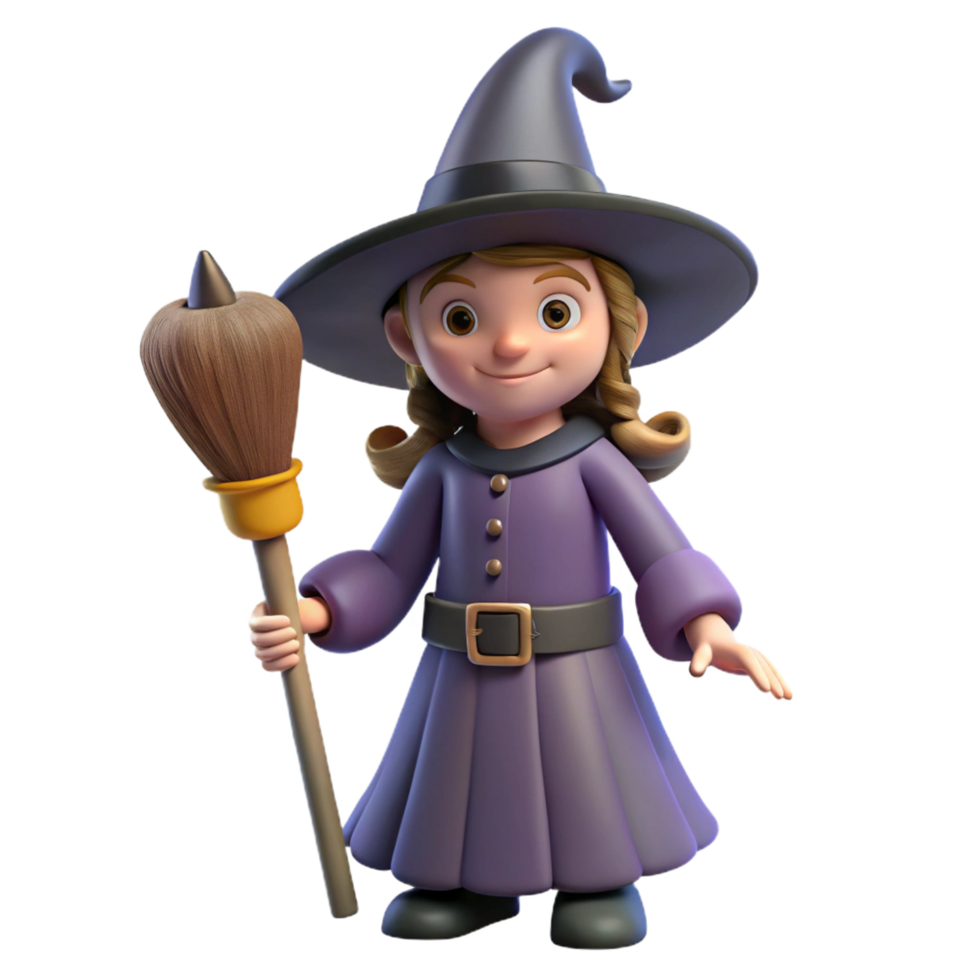 hypnotic abstract Witch, hat, broom, NO BACKGROUND with Transparent Background. refined png