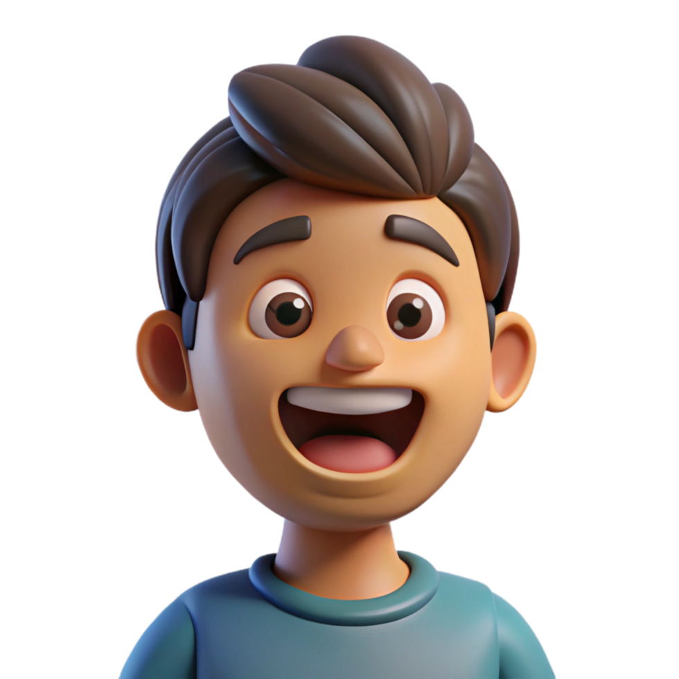 joyful glorious Cartoon character, exaggerated features, comical, NO BACKGROUND with Transparent Background. professional png