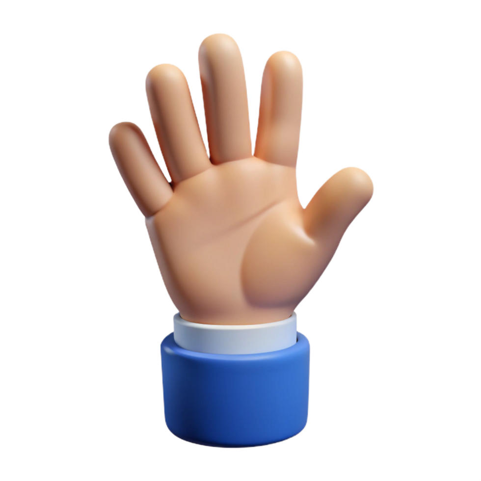 reflective glorious Hand, human, gesturing, NO BACKGROUND with Transparent Background. flawless png